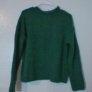 J.Crew Green Fuzzy Knit Pullover Sweater – Medium